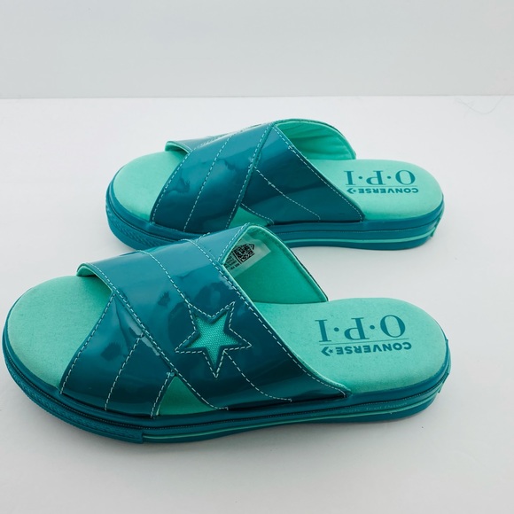 Converse Ctas Opi One Star Sandal Slide Malachite Sandals Green New - Picture 1 of 9